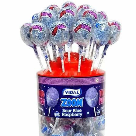 5x Large Sour Blue Raspberry TP Lollies