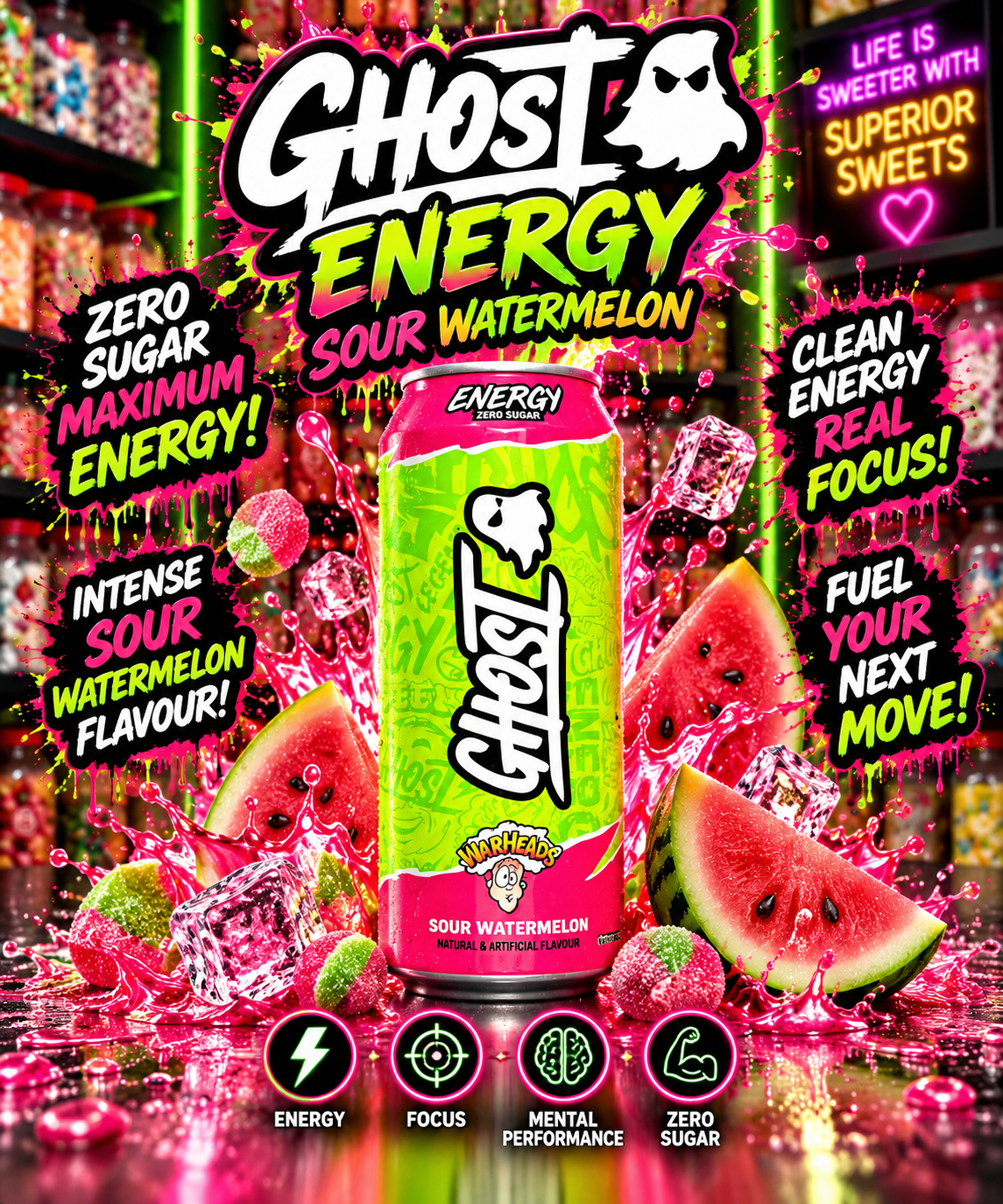 Ghost Watermelon Energy Drink