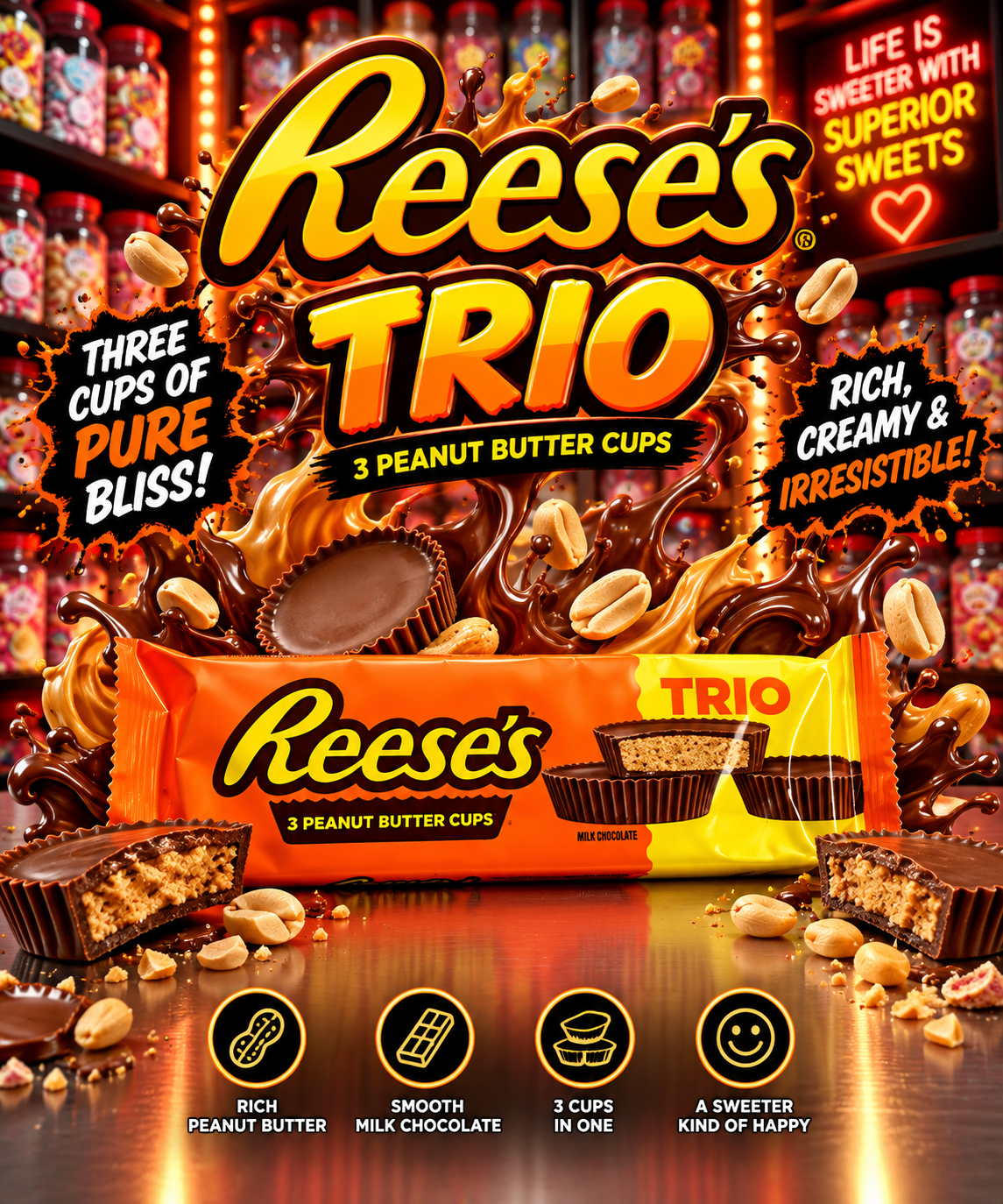 Reese’s Trio Peanut Butter Cups