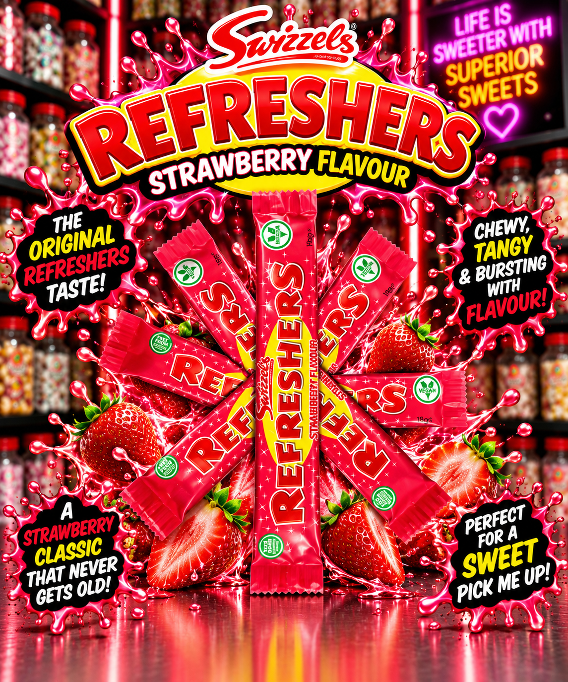 5x Strawberry Refresher Bars